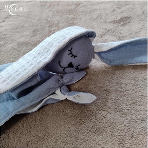 Dupla géz / waffle szundi nyuszi (farmerkék) - játék & sport - 3 éves kor alattiaknak - alvóka & rongyi - Meska.hu