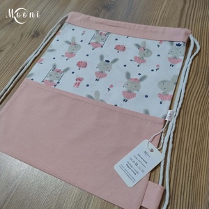 Nyuszis ruhás zsák szett bölcsibe / oviba - játék & sport - ovis felszerelés - ovis szett - Meska.hu