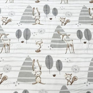 Erdei állatok pamutvászon - mintás - alapanyag termékekhez, Kellékek & szerszámok, Méteráru, Szövet, , MESKA