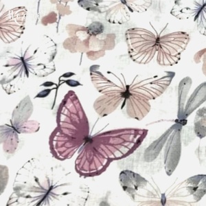Pillangók pamutvászon - mintás - alapanyag termékekhez, Kellékek & szerszámok, Méteráru, Szövet, , MESKA