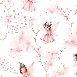 Virágtündér pamutvászon - mintás - alapanyag termékekhez - Meska.hu