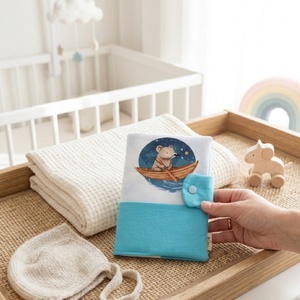 Csónakázás mintás gyermek egészségügyi kiskönyv borító, Baba - mama, Babaemlékek, Egészségügyi kiskönyv borító, Varrás, MESKA