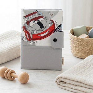 Autós mintás gyermek egészségügyi kiskönyv borító, Baba - mama, Babaemlékek, Egészségügyi kiskönyv borító, Varrás, MESKA