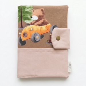 Erdei autókázás mintás gyermek egészségügyi kiskönyv borító, Baba - mama, Babaemlékek, Egészségügyi kiskönyv borító, Varrás, MESKA