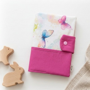 Pillangó mintás gyermek egészségügyi kiskönyv borító, Baba - mama, Babaemlékek, Egészségügyi kiskönyv borító, Varrás, MESKA