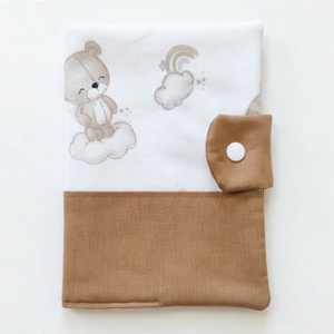 Kismackó mintás gyermek egészségügyi kiskönyv borító, Baba - mama, Babaemlékek, Egészségügyi kiskönyv borító, Varrás, MESKA