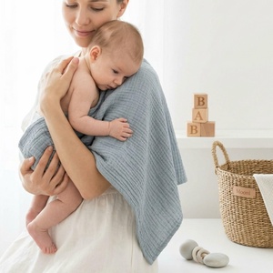 Sötét mályva dupla géz babakendő és textilpelenka - baba - mama - pelenkázó, babafürdető kellékek - pelenka - Meska.hu