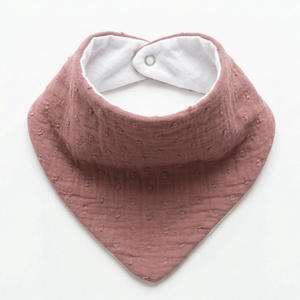 Sötét mályva dupla géz és waffle baba nyálkendő, Baba - mama, Babaruházat, Nyálkendő, Varrás, MESKA