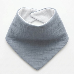 Farmerkék dupla géz és waffle baba nyálkendő, Baba - mama, Babaruházat, Nyálkendő, Varrás, MESKA