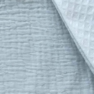 Világoskék dupla géz és waffle baba nyálkendő - baba - mama - babaruházat - nyálkendő - Meska.hu