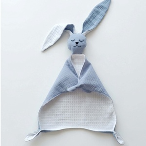 Dupla géz és waffle szundi nyuszi � farmerkék, Baba - mama, Baba játékok, Szundikendő, alvóka, Varrás, MESKA