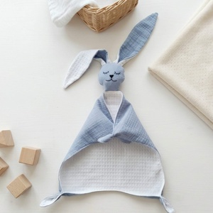 Dupla géz és waffle szundi nyuszi � farmerkék, Baba - mama, Baba játékok, Szundikendő, alvóka, Varrás, MESKA