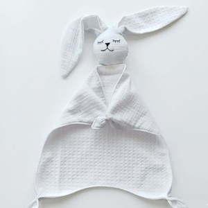 Dupla géz és waffle szundi nyuszi � világoskék - baba - mama - baba játékok - szundikendő, alvóka - Meska.hu