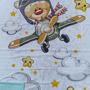 Pilóta macis ovis ágynemű szett - menta� töltött, pamut, egybevarrt - játék & sport - ovis felszerelés - ovis ágynemű - Meska.hu