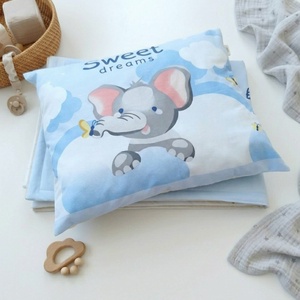 Elefántos ovis ágynemű szett - kék� töltött, pamut, egybevarrt - játék & sport - ovis felszerelés - ovis ágynemű - Meska.hu