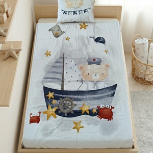 Tengerész macis ovis ágynemű szett - bézs � töltött, pamut, egybevarrt - játék & sport - ovis felszerelés - ovis ágynemű - Meska.hu