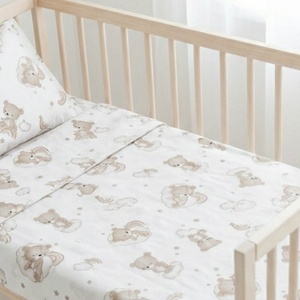 Kismackó mintás pamut baba ágyneműhuzat szett kiságyba - baba - mama - baba ágynemű - szett kiságyba - Meska.hu