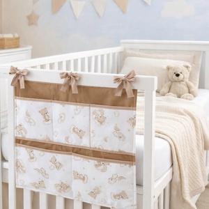 Kismackó mintás zsebes baba tároló kiságyra - baba - mama - baba ágynemű - szett kiságyba - Meska.hu