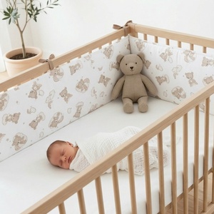 Kismackó mintás pamut baba rácsvédő kiságyba - baba - mama - baba ágynemű - rácsvédő & baldachin - Meska.hu