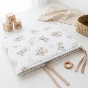 Kismackó mintás pamut baba rácsvédő kiságyba, Baba - mama, Baba ágynemű, Rácsvédő & Baldachin, Varrás, MESKA