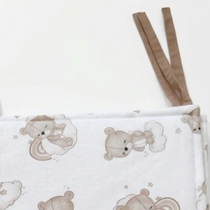 Kismackó mintás pamut baba rácsvédő kiságyba - baba - mama - baba ágynemű - rácsvédő & baldachin - Meska.hu