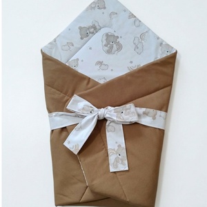 Kismackó mintás pamut baba pólya újszülötteknek - baba - mama - baba ágynemű - pólya - Meska.hu