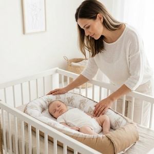 Kismackó mintás pamut babafészek - baba - mama - baba ágynemű - babafészek - Meska.hu