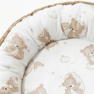 Kismackó mintás pamut babafészek - baba - mama - baba ágynemű - babafészek - Meska.hu