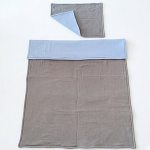 Baba ágynemű szett kiságyba � bélelt dupla géz (camel-szürke) - baba - mama - baba ágynemű - szett kiságyba - Meska.hu