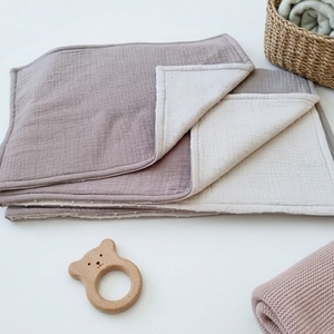 Baba ágynemű szett kiságyba � bélelt dupla géz (camel-drapp), Baba - mama, Baba ágynemű, Szett kiságyba, Varrás, MESKA