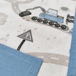 Munkagépes ovis ruhás zsák vállfára � vállfás ruhazsák bölcsibe és oviba - játék & sport - ovis felszerelés - ovis zsák - Meska.hu