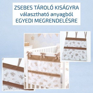 Zsebes tároló kiságyra � babáknak - egyedi megrendelésre - választható anyagból - baba - mama - baba ágynemű - rácsvédő & baldachin - Meska.hu