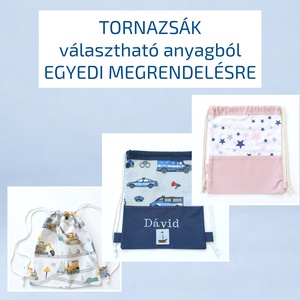 Tornazsák � zsinóros ovis hátizsák  - egyedi megrendelésre - választható anyagból - Meska.hu