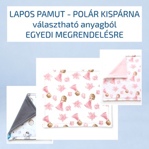 Lapos pamut - polár kispárna - gyermek párna - egyedi megrendelésre - választható anyagból - Meska.hu