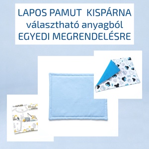 Lapos pamut kispárna - gyermek párna- egyedi megrendelésre - választható anyagból - Meska.hu
