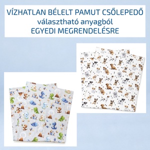 Vízhatlan bélelt pamut csőlepedő � óvodai vaságyakra - egyedi megrendelésre - választható anyagból - Meska.hu