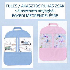 Füles / akasztós ruhás zsák � ovis zsák zsebekkel - egyedi megrendelésre - választható anyagból - Meska.hu