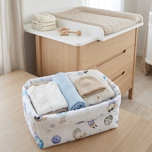 Textil tároló kosár � babáknak - választható anyagból és méretben - baba - mama - pelenkázó, babafürdető kellékek - pelenkatároló (kosár, fali) - Meska.hu