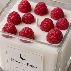 Kocka Uveges Szoja Gyertya Malna vagy Narancs Moon and Pages - otthon & életmód - gyertya, illat, aroma - aromalámpa - Meska.hu