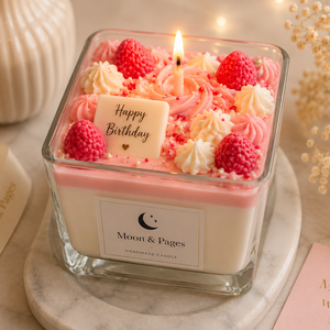     Birthday Dessert Candle  Raspberry Dream - Meska.hu