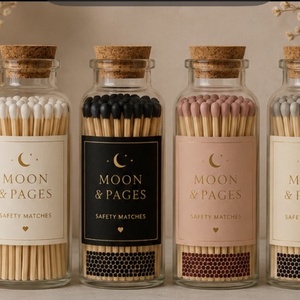 Moon and Pages hosszu gyufa diszuvegben vagy diszdobozban - otthon & életmód - dekoráció - asztal és polc dekoráció - díszdoboz - Meska.hu