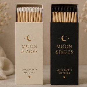 Moon and Pages hosszu gyufa diszuvegben vagy diszdobozban - otthon & életmód - dekoráció - asztal és polc dekoráció - díszdoboz - Meska.hu