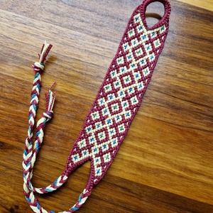 Caminho Rubi - makrame karkötő , Ékszer, Karkötő, Fonott karkötő, Csomózás, MESKA