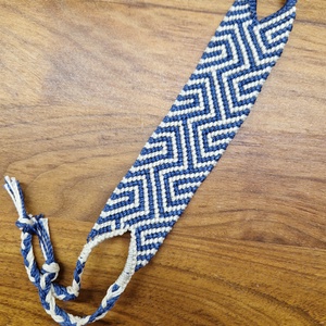 Azul Entre Linhas makrame karkötő , Ékszer, Karkötő, Fonott karkötő, Csomózás, MESKA