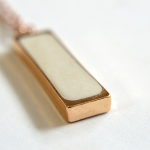 Rose gold beton nyaklánc - Meska.hu