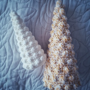 Horgolt karácsonyfa - karácsony - adventi díszek - adventi asztaldísz - Meska.hu