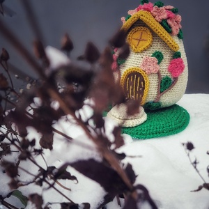 Horgolt tavaszi tündér / manó házikó - játék & sport - baba & babaház - babaház - Meska.hu