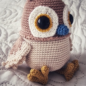 Horgolt hóbagoly - játék & sport - plüssállat & játékfigura - madár - Meska.hu