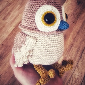 Horgolt hóbagoly - játék & sport - plüssállat & játékfigura - madár - Meska.hu