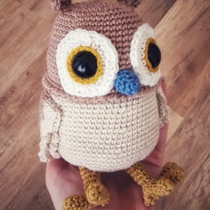 Horgolt hóbagoly - játék & sport - plüssállat & játékfigura - madár - Meska.hu